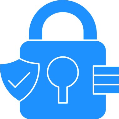 Güvenli kilit. Basit illüstrasyon