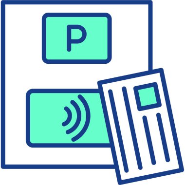 Park ediyor. Web simgesi basit illüstrasyon