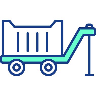 El arabası. Web simgesi basit tasarım