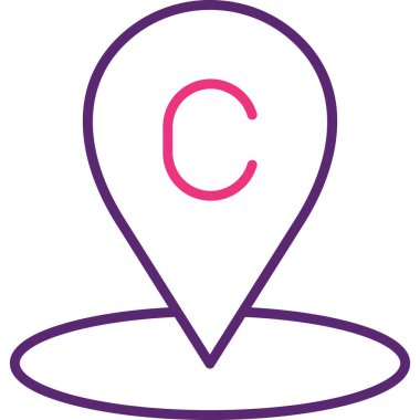 konum. Web simgesi basit illüstrasyon