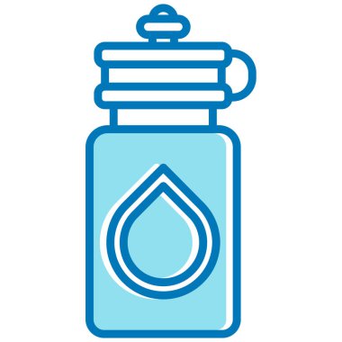 Su şişesi simgesini bırak. Ağ için sıvı vektör simgelerinin özet çizimi