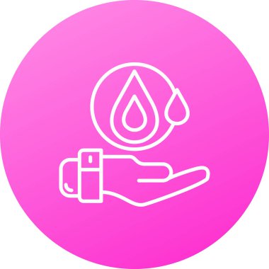 Line Water musluk simgesi beyaz arkaplanda izole edildi. Renkli taslak konsepti. Vektör.