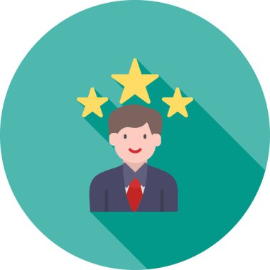 Rozet & çalışanı için iş yönetimi dairesi simgesi