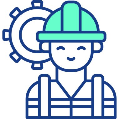 Kask simgesi vektör illüstrasyonu