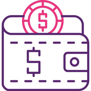 Para için. Web simgesi basit illüstrasyon