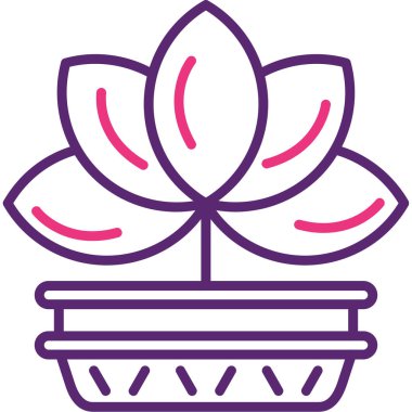 lotus. Web simgesi basit illüstrasyon