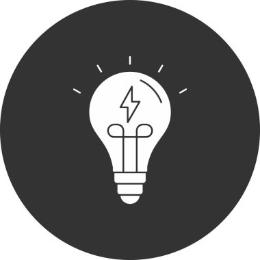 Ampul. Web simgesi basit illüstrasyon