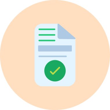 belge simgesi vektör illüstrasyonu