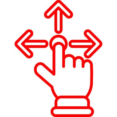 Taslak biçiminde el tıklama imleci simgesi