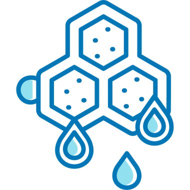 Mavi bir su damlasının vektör çizimi