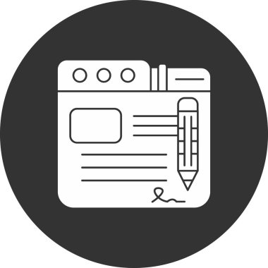 Not defteri simgesinin ağ simgesi, vektör çizimi