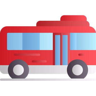 İtfaiye aracı vektör simgesi