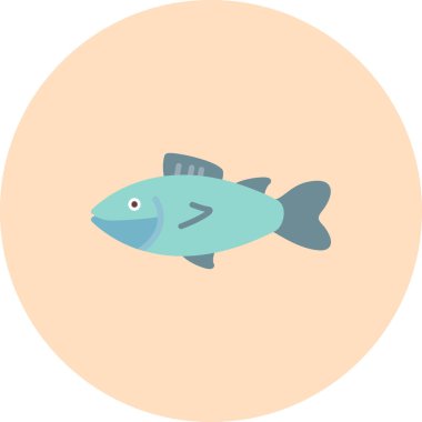 Balık simgesinin vektör illüstrasyonu