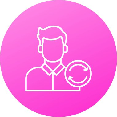 Bir insan simgesinin vektör illüstrasyonu