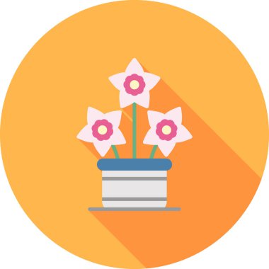 Çiçek. Web simgesi basit illüstrasyon