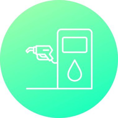 Benzin istasyonu simgesinin vektör illüstrasyonu