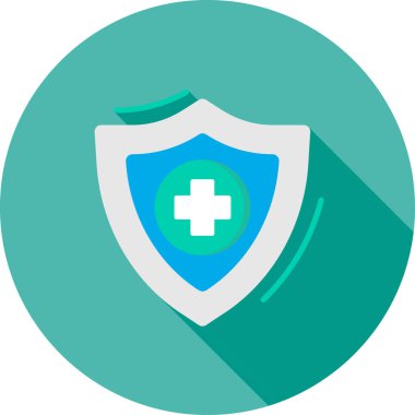 kalkan düz vektör simgesi