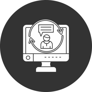 Çevrimiçi eğitim vektörü tasarım simgesi