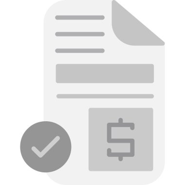 belge düz simgesi, vektör illüstrasyonu