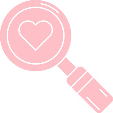 aşk kalp ikonu, vektör illüstrasyonu