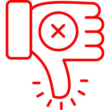 Başparmak yukarı simgesi. vektör illüstrasyonu.