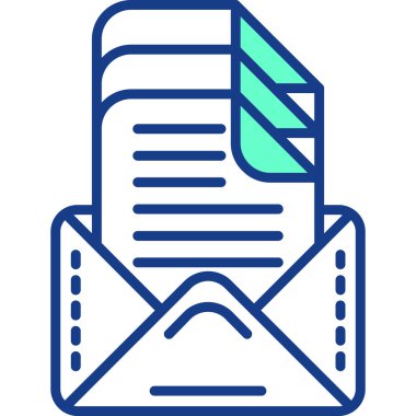 E-posta. Web simgesi basit illüstrasyon