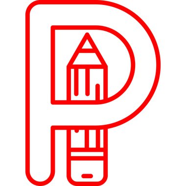 Park yeri simgesi. Düz kırmızı araba sembolü. Web tasarımı, beyaz renk arkaplanı.