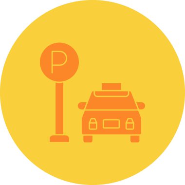 Taksiyle. Web simgesi basit illüstrasyon