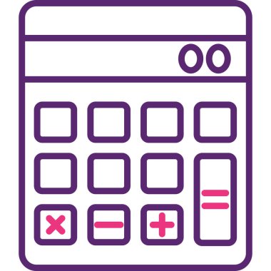 Hesap makinesi. Web simgesi basit illüstrasyon