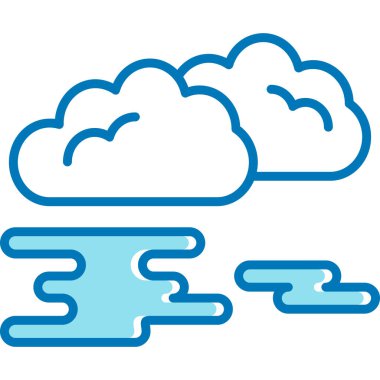 Bulutlar. Web simgesi basit illüstrasyon