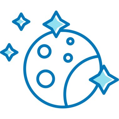 Gezegen ikonu. Web için gezegen vektör simgelerinin özet çizimi