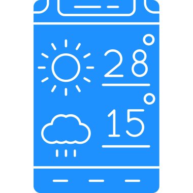 Hava tahmini simgesi - ana hatlar biçiminde