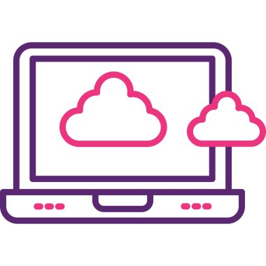 dizüstü bilgisayar hesaplama servisi vektör çizimi