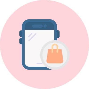 Alışveriş poşeti ikon vektör illüstrasyonu