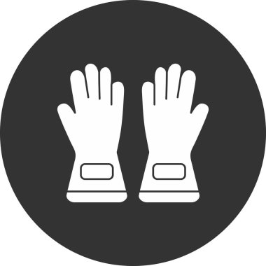 Eldiven simgesi vektör illüstrasyonu