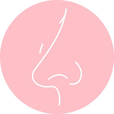 kadın yüzü, çizgi simgesi, vektör illüstrasyonu.