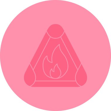 Bir mum simgesinin vektör illüstrasyonu