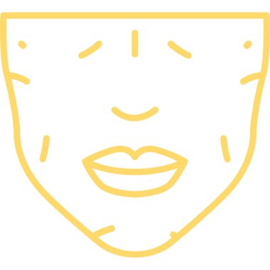 Dudakları ve yüz ifadesi olan kadın kafası.