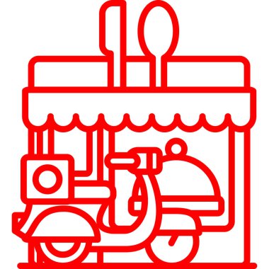 Dükkan. Web simgesi basit illüstrasyon