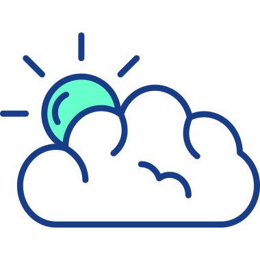 Bulut. Web simgesi basit illüstrasyon