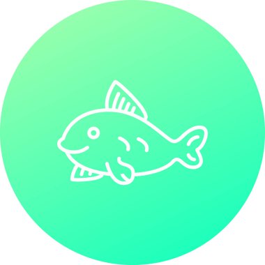 Vektör Balık Simgesi İllüstrasyonu