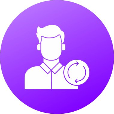 Bir insan simgesinin vektör illüstrasyonu