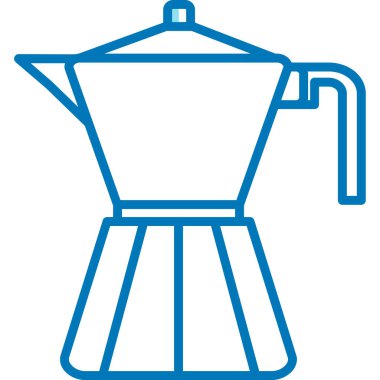 Taslak biçiminde kahve makinesi simgesi