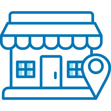 depolama ikonu. Beyaz arkaplanda izole edilmiş web tasarımı için dükkan inşa vektör simgesi