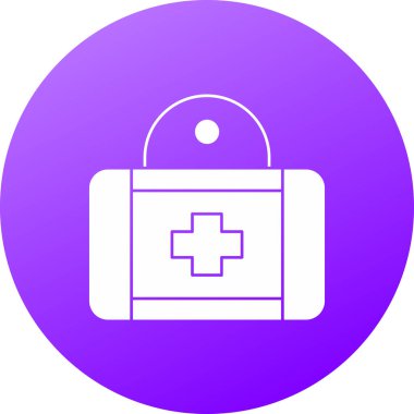 İlk Yardım Kit web simgesi, vektör illüstrasyonu