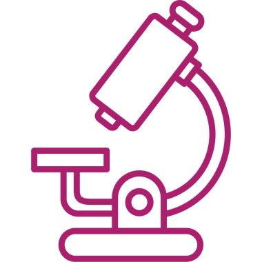 Mikroskop. Web simgesi basit illüstrasyon