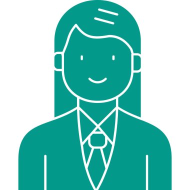 İş adamı ikonu. vektör illüstrasyonu