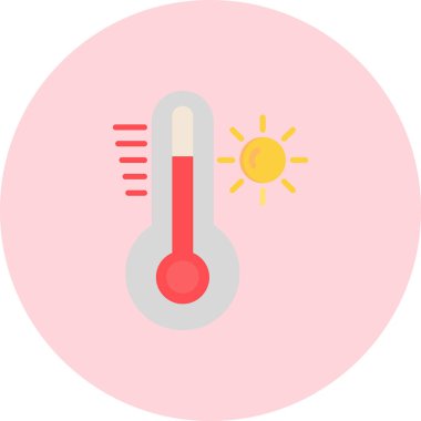 Termometre simgesi. Vektör illüstrasyonu