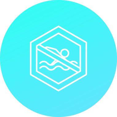 güzel yüzme vektör çizgisi simgesi