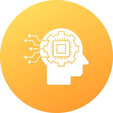 içinde beyin olan vektör modern düz simge